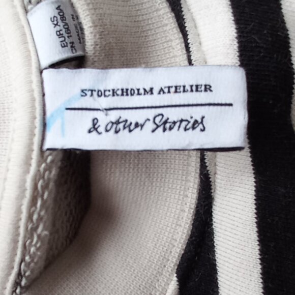 & OTHER STORIES cotton striped long sleeve sweatshirt - Picture 7 of 9
